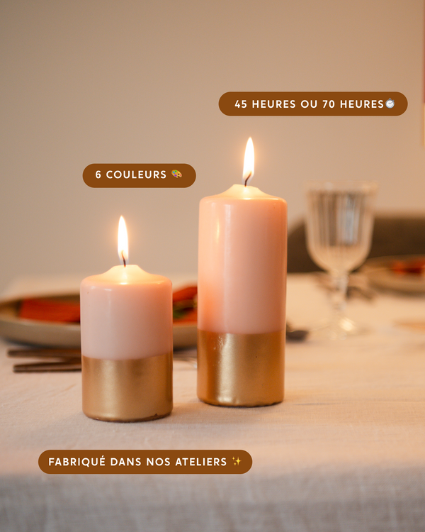 Dip-Dye Pilaarkaars Gold & Nude