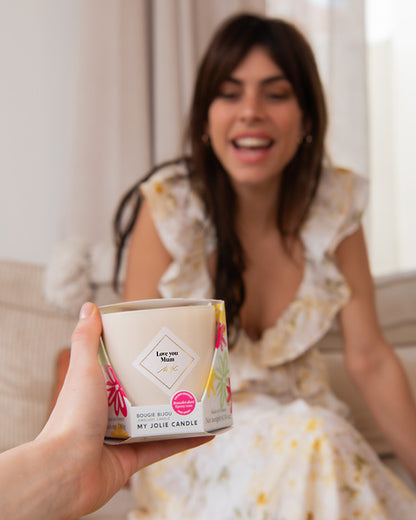 Moederdag Geurkaars Rose du Jardin 180g & Sieraad