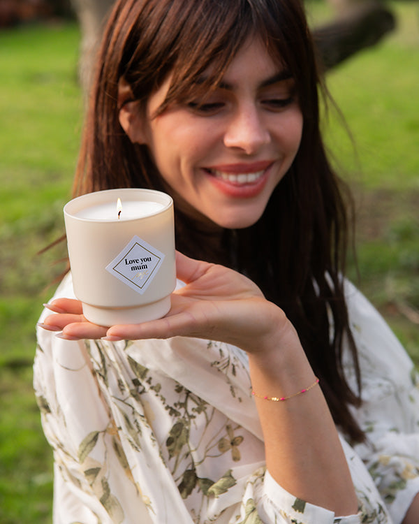 Moederdag Geurkaars Rose du Jardin 180g & Sieraad