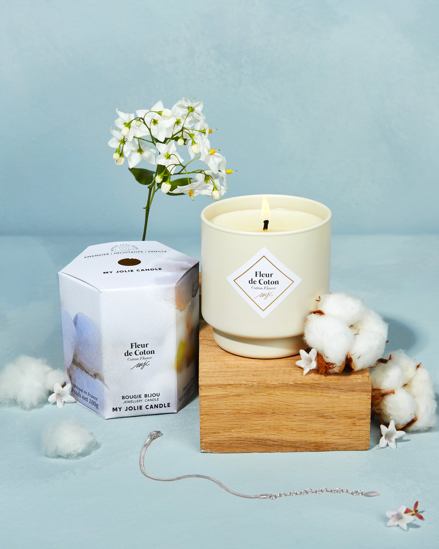 Geurkaars Fleur de Coton 180g