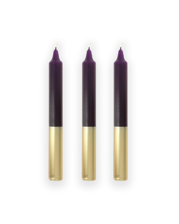 Dip-Dye Dinerkaars Gold & Aubergine