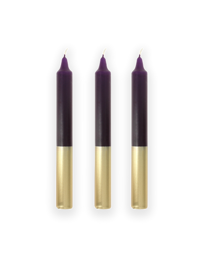 Dip-Dye Dinerkaars Gold & Aubergine