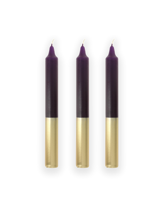 Dip-Dye Dinerkaars Gold & Aubergine