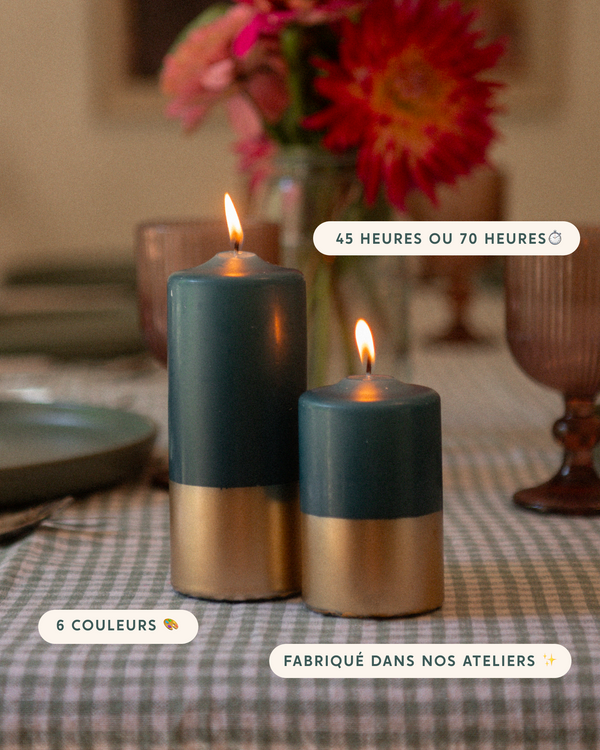 Dip-Dye Pilaarkaars Gold & Blue