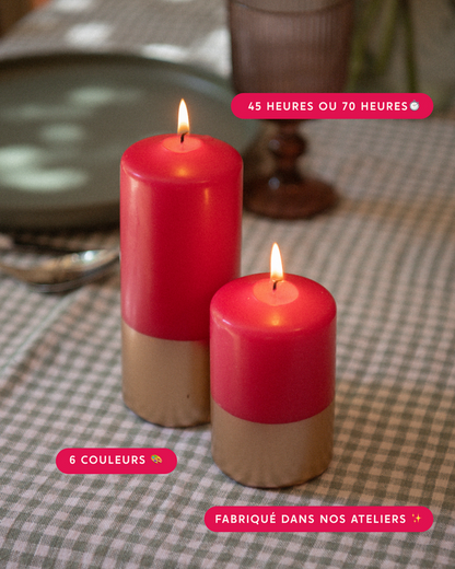 Dip-Dye Pilaarkaars Gold & Rose