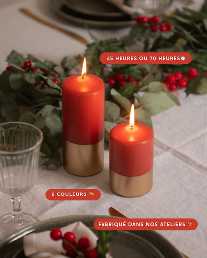 Dip-Dye Pilaarkaars Gold & Terracotta