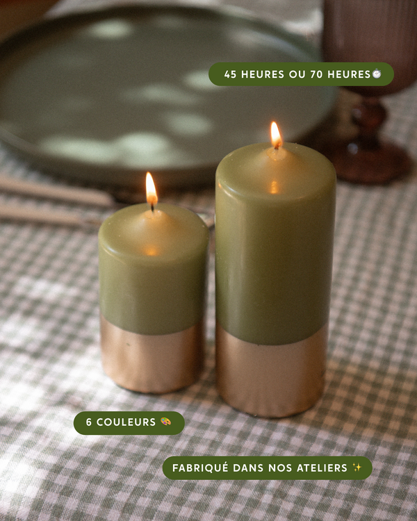 Dip-Dye Pilaarkaars Gold & Vert